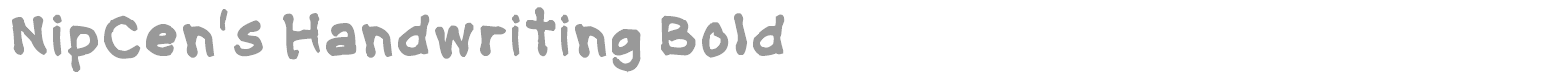 Nipcens Handwriting font preview